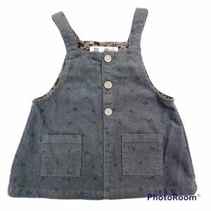 Zara Corduroy Grey Jumper Alphabet Dress 3-6m